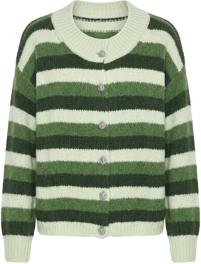 Studio Untold - Dames - Vest oversized model strepen - Cactus - Maat 42+