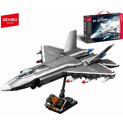 SEMBO BLOCK 362 stuks Militaire Vliegtuigen Wapens Assemblage Bouwstenen Vliegtuig Ornament Speelgoed Kinderen ideaal voor Jongens Cadeaus no box gray