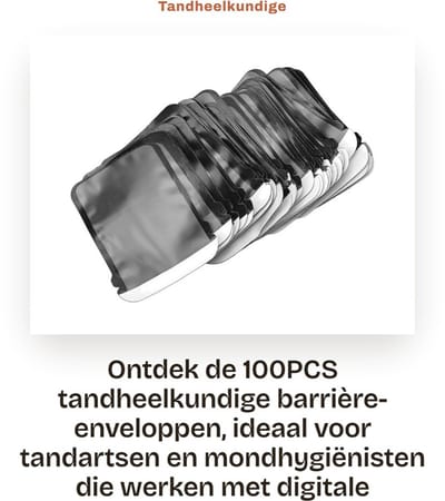 Dailygoods- Tandheelkundige Enveloppen 100 Stuks - Tandheelkundige Barrière - Röntgenformaat - Kunststof - Lichtgewicht - Opbergdoos - Röntgen Enveloppen