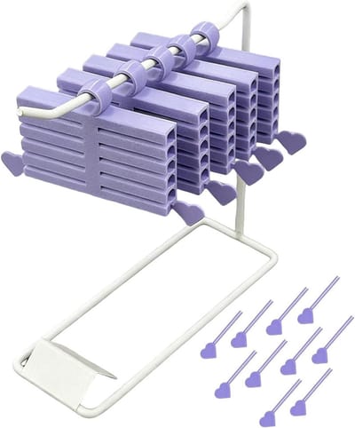 Nagelfolie Opbergdoos - Manicure Organizer - Nagels Versieren - Praktische Vakindeling - 16 Delige Set - Lila