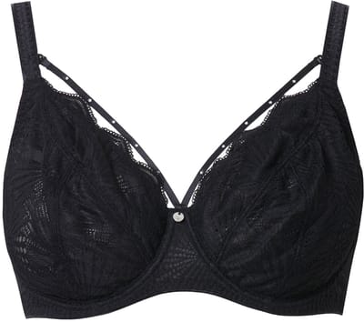 TruYou - Dames - Beugelbeha afneembare sierbandjes zachte cups kant - Zwart - Maat 85C