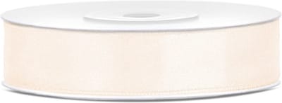 Luxe sierlint of cadeaulint - creme wit - 12 mm x 25 meter - satijn - Hobby - Decoraties - Inpakken