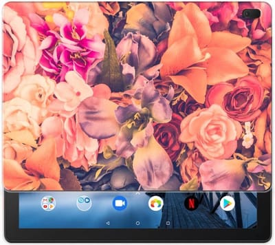 Lenovo Tab E10 Siliconen Hoesje Bosje Bloemen