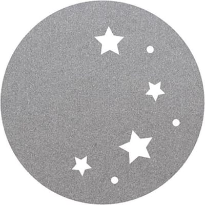 Sterrenhemel vilt onderzetters - Lichtgrijs - 6 stuks - ø 9,5 cm - Kerst onderzetter - Tafeldecoratie - Glas onderzetter - Woondecoratie - Tafelbescherming - Onderzetters voor glazen - Keukenbenodigdheden - Woonaccessoires - Tafelaccessoires