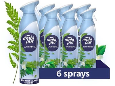 Ambi Pur / Febreze Air Effects Luchtverfrisser Spray - Ochtend Dauw - 6 x 185 ml