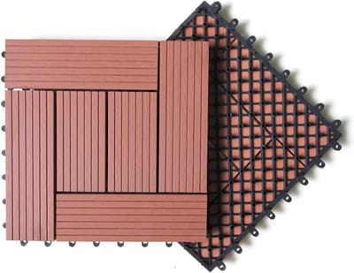 Houten Dektegels - Buiten vloer - Terras Verfraaien - In elkaar grijpend systeem - 30x30 cm - Acacia Hout