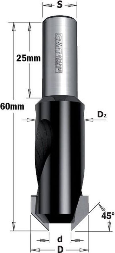 CMT - Verzinker, rechts - Boor - Verzinkers - Multifunctionele boor - 1 Stuk(s)
