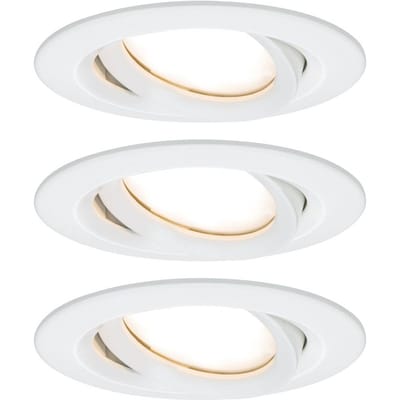 Paulmann LED-spot Nova Plus Coin, set van 3, rond, wit, 2.700 K, IP65