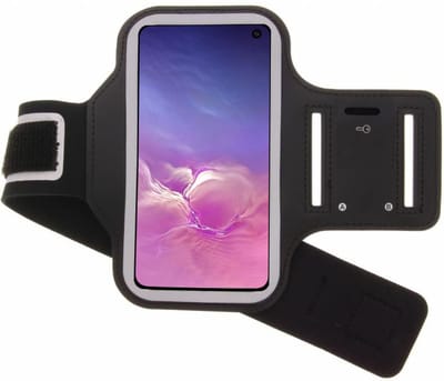 Hoesje Geschikt Voor Samsung Galaxy S10 hardloop armband - Sportband - hoesje - zwart