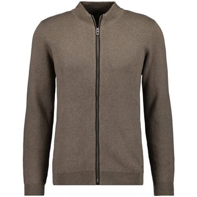 Ragman Vest Cardigan Cotton Cashmere Fine Structure Camel / male