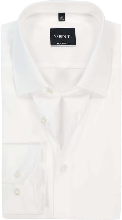 VENTI modern fit overhemd - beige - Strijkvrij - Boordmaat: 41 (EU maat: L)