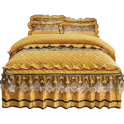 Gewatteerd fluwelen dekbedovertrekset tweepersoonsbed 220x240 kingsize kingsize geborduurd kant luxe dekbedovertrek effen 2 kussenslopen zacht 1.5x2m-59x79inch bed