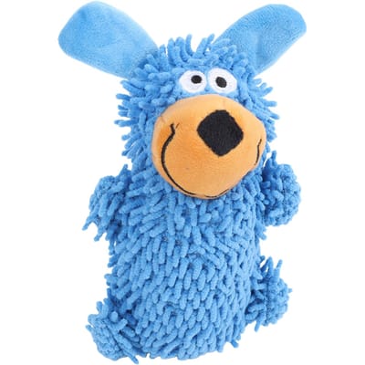 Piepend Hondenspeelgoed Zacht Comfortabel Kauwbaar Interactief Pluche Dierenspeelgoed voor Thuis Buiten blauw