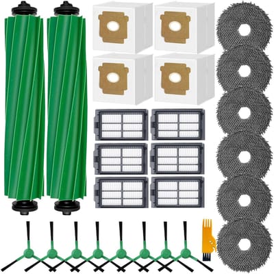 Dailygoods- Accessoires Stofzuiger - 2 Hoofdborstels - 6 Filters - 4 Stofzakken - 6 Wisdoekjes - 8 Zijborstels - Herbruikbaar en Reinigbaar - Stofzuigeronderdelen