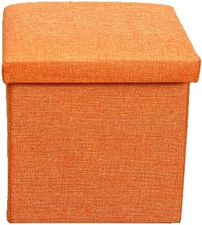 Opbergpoef - Ottomaanse kruk - Woonkamer opruimen - Afneembare hoes - 76x38x38 cm - Linnen