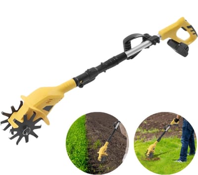 Allero Tuinfrees - Tuinfrees Elektrisch - Grondfrees - Draadloos - Verticuteermachines - Inclusief 2 Accu's - Verstelbaar