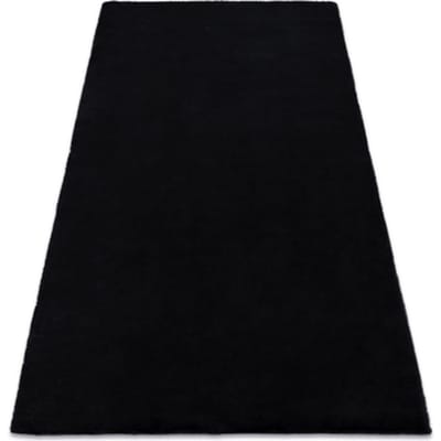 Kleden Rugsx Tapijt BUNNY zwart IMITATIE konijnenvacht 160x220 cm