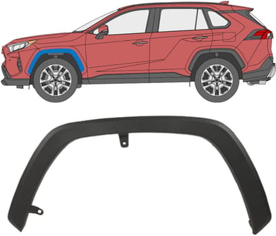 Spatbord sierlijst wielkast voor Toyota Rav4 2018- / Links