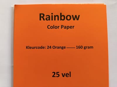 Rainbow Kl-24 oranje 25 vel 160 gram papier
