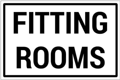 Fitting rooms bord | gecoat dibond materiaal | 30 x 20 cm