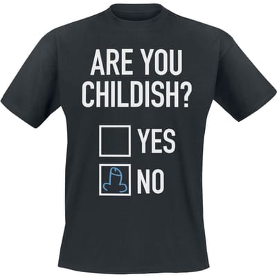 Sprüche - Fun T-shirt - Are You Childish - S tot 5XL - voor Mannen - zwart