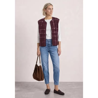 Teddyvest met rits en print