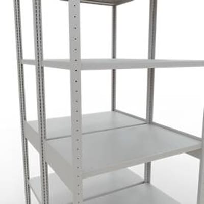 SCHULTE Lagertechnik - Dubbele basisrekken MULTIPlus250 insteeksysteem - 3000x1000x(2x600) mm, 14 legborden, gegalvaniseerd