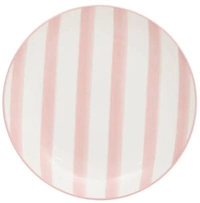 Secret de Gourmet Charlie Plat bord Ø19cm - Set van 6 stuks - Roze/Wit