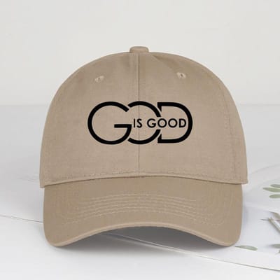 Mlfo God Is Goed Bedrukte Zachte Baseballpet Lente/Zomer Baseballpet Buiten Zonbescherming Hoed, Vissershoed Unisex gray
