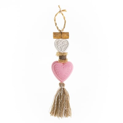 Zeepketting – Decoratieve zeep aan koord – Rozengeur – 40 cm – Geurhanger - Zeepvlecht