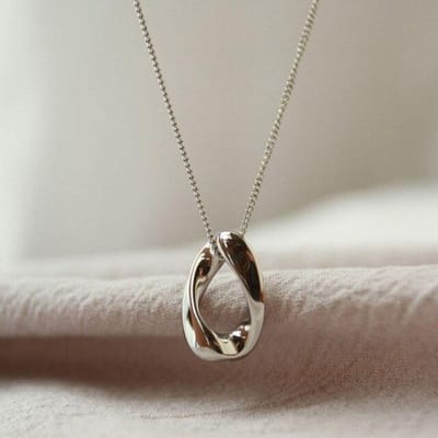 Collier avec pendentif ovale géométrique en argent Sterling 925 pour femme, ras du cou Simple, doré, mode française argenté