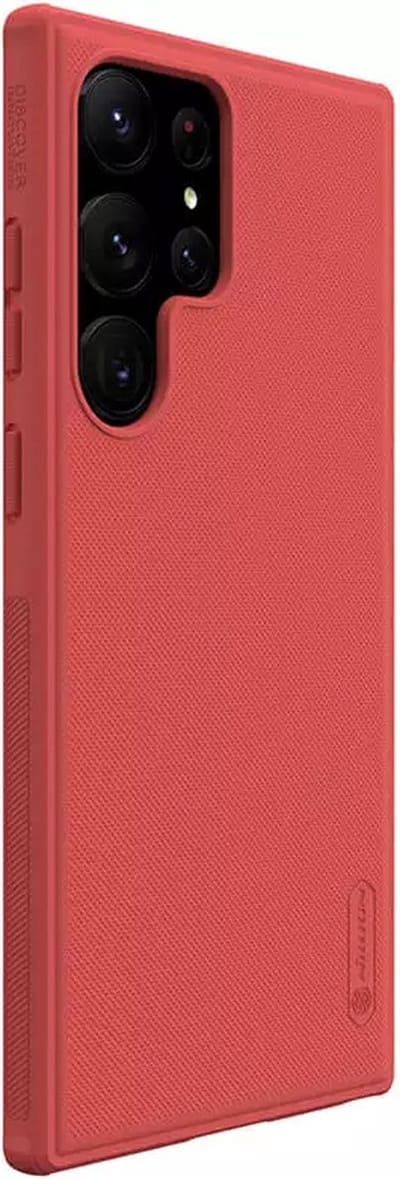 Nillkin - Telefoonhoesje geschikt voor Samsung Galaxy S23 Ultra - Super Frosted Shield Pro - Back Cover - Rood
