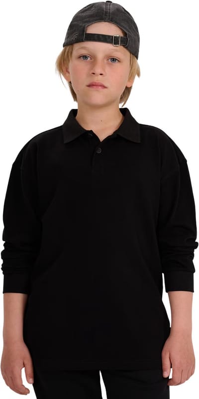 4F T-shirt Jongens longsleeve Zwart - Maat 152cm