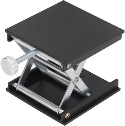 SnelShoppen - Lab Hefplatform voor Horizontale Tafel, Vloer- en Wandmontage, Verstelbare Tafel voor Laser Gereedschap, 90mm Heftafels (Zwart)