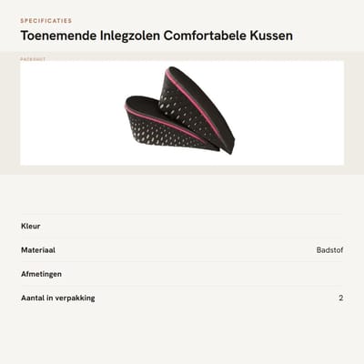 Dailygoods- Inlegzolen Comfortabel - EVA Foam - Halve Lengte - Ademend - Geschikt voor Heren/Vrouwen - Hoogte-verhoging 5 cm - Schoeninlegzolen