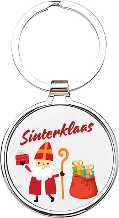 Akyol - sinterklaas Sleutelhanger - Kerstmis - de sint - sint - feestdagen - sinterklaascadeau - sinterklaascadeautje - sint en piet - americo - sneeuw - fijne feestdagen - Piet - sint nicolaas - pieten - 4 x 7,5 CM