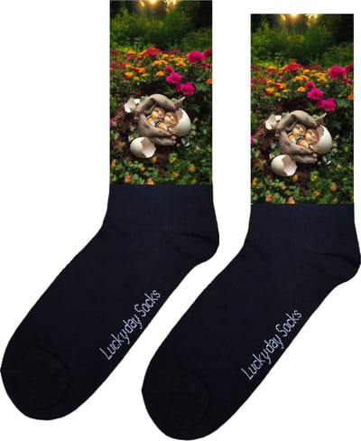 Eekhoorn - Opkikker - Grappige sokken - Valentijn cadeau - Verjaardag cadeau - Sint cadeau - Leuke sokken - Ei - Leuk cadeau - Vrolijke sokken - Cadeautje - Grappig cadeau - Kerstsokken - Vaderdag - Moederdag - Bloemen - Socks maken Happy - 37-44