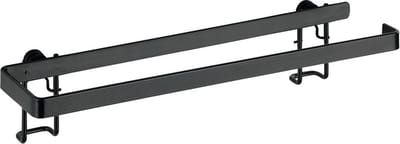 WENKO Gala Keukenrolhouder wand zwart staal 31cm - Keukenpapierhouder wand
