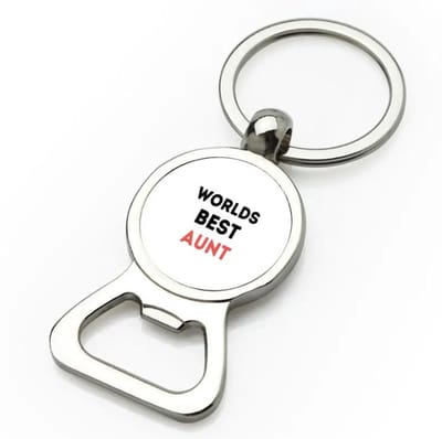 Akyol - worlds best aunt flesopener - Tante - de beste tante - verjaardagscadeau - verjaardag - cadeau - cadeautje voor tante - tante artikelen - kado - geschenk - gift - 9 bij 3 cm