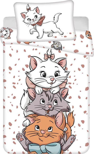 Disney Aristocats BABY Dekbedovertrek, Vriendjes - 135 x 100 + 40 x 60 cm - Katoen