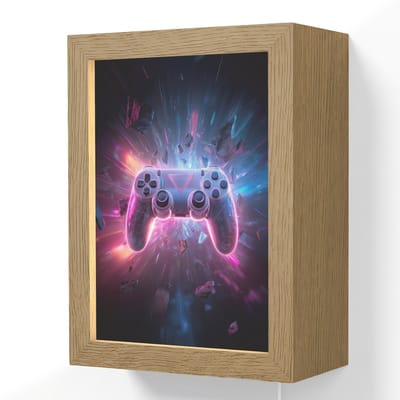 Wandlamp 15x20 cm - Oplaadbaar - Controller - Neon - Explosie - Abstract - Wandlampen binnen woonkamer - Slaapkamer lamp met kabel - Decoratieve nachtlamp - Vloerlamp snoer