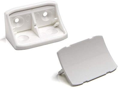 100 Stuk Hoekverbinder 24 x 24 x 44 mm met Afdekking - Wit