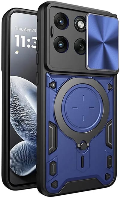 Hoesje geschikt voor Motorola Edge 70 Fusion - Techsuit CamGuard Pro Back Cover - Blauw