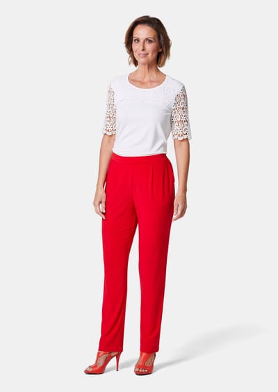 Goldner Jerseybroek Martha Comfortabele jerseybroek Martha met plooien