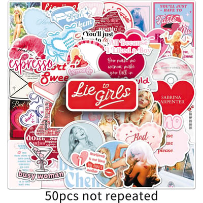 1050 Stuks Singer Sabrina Carpenter Stickers Superster Concerten Cartoon Stickers Notitieboek Telefoon Gitaar Koffer Koelkast Kinder Speelgoed
