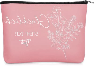 Multifunctionele Canvas Make-up Tas voor Vrouwen - Ideale Cadeau voor Collega's en Vriendinnen in Koraalrood, Ruimtebesparend en Stijlvol Ontwerp