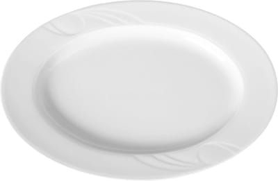 HENDI Ovale schaal – versterkte randen – hotelporselein – 290x200 mm – wit
