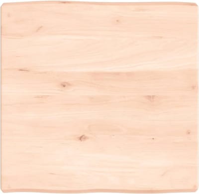 Tafelblad Massief Eikenhout met Natuurlijke Rand - 60x60 cm Houten Plank