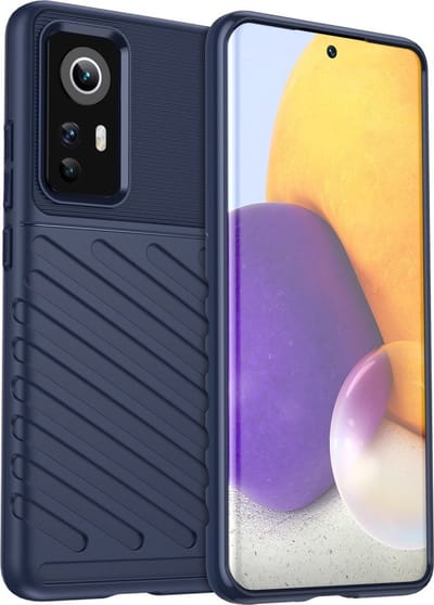 Coverup Hoesje - Geschikt voor Xiaomi 12 / 12X Hoesje - Coverup Rugged Shield TPU Back Cover - Blauw