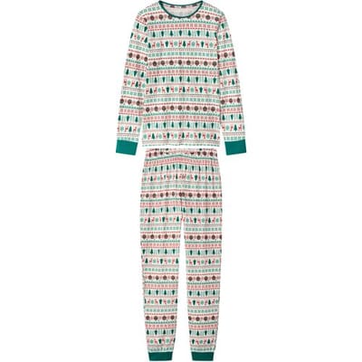 ESMARA Dames kerstpyjama (wit, XS (32/34))